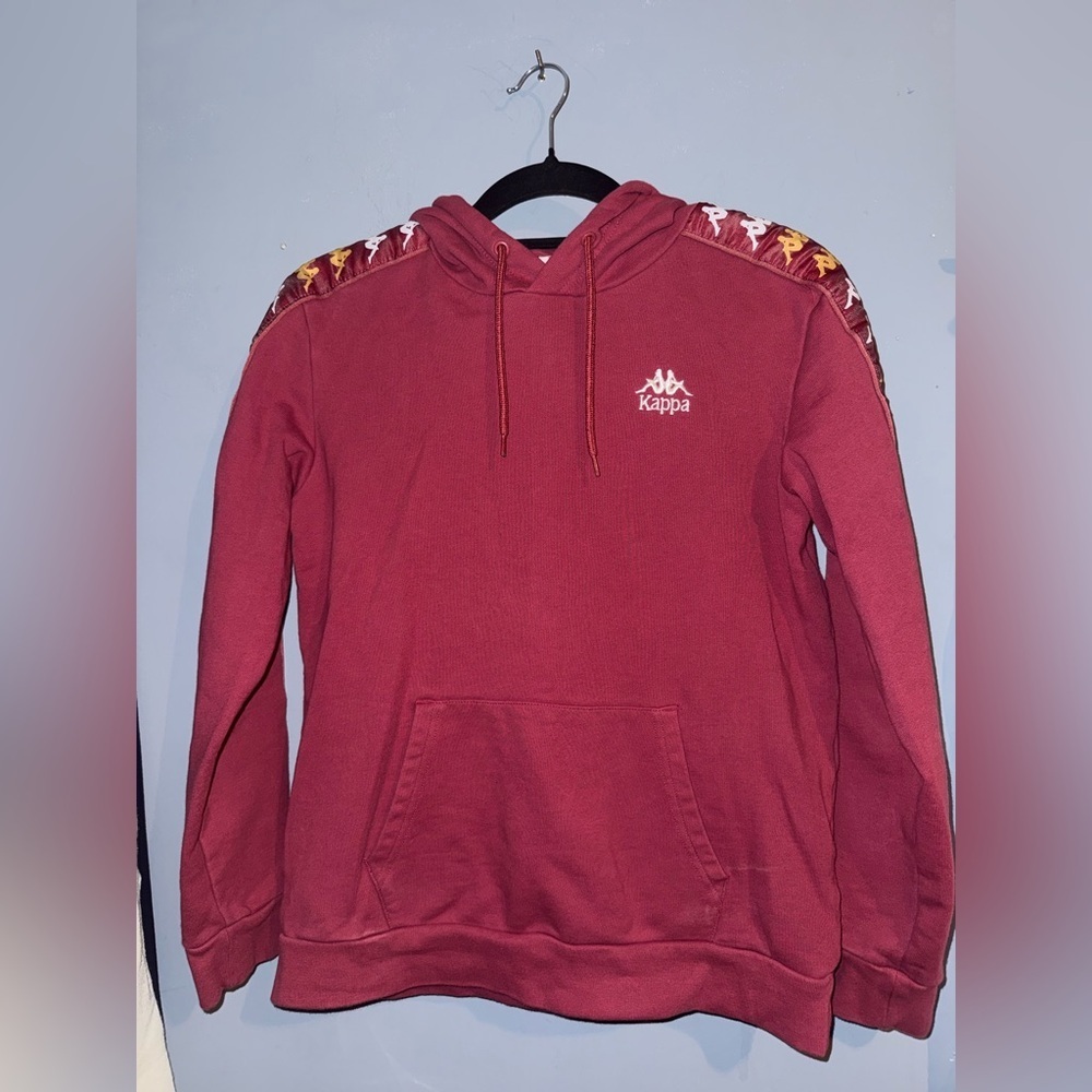 Kappa Burgundy Logo Hoodie | Size Medium | Athletic Streetwear